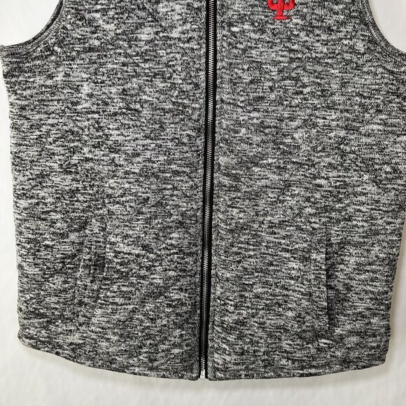 Indiana Hoosiers Gameday Couture Full Zip Quilted Vest Women Size Large Gray EUC - Picture 3 of 12